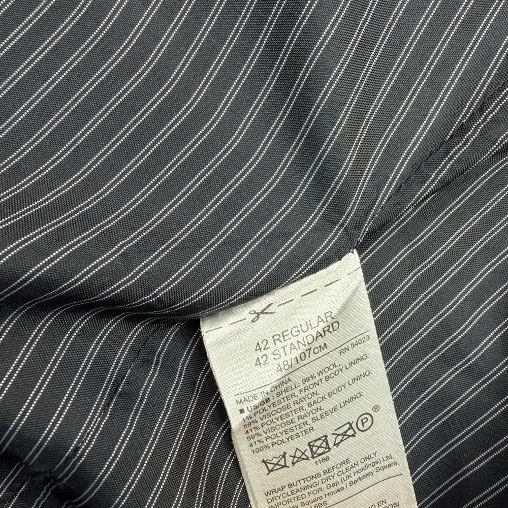 Banana Republic Marzotto Italy Wool Blazer Mens 42R Charcoal Sport Coat Jacket